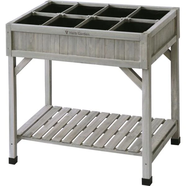 Vegtrug Kruidentafel 58 × 78 × 80 Cm - Grijs 1 Vegtrug Kruidentafel 58 × 78 × 80 Cm - Grijs