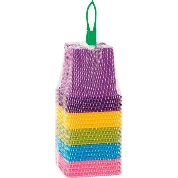 Set Vierkante Potten In Kleurenmix - Set Van 20 Stuks 1 Set Vierkante Potten In Kleurenmix - Set Van 20 Stuks