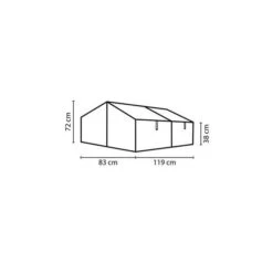 Vitavia Gaia Jumbo Miniserre Aluminium Zwart - 83 × 119 Cm - 0,99 M² -Tuinadvies Verkoop miniserre gaia jumbo gehard glas 1660739251 2 600