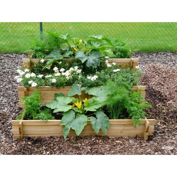 Moestuin Trapvorm 100 × 100 × 40 Cm 3 Moestuin Trapvorm 100 × 100 × 40 Cm - Afbeelding 3