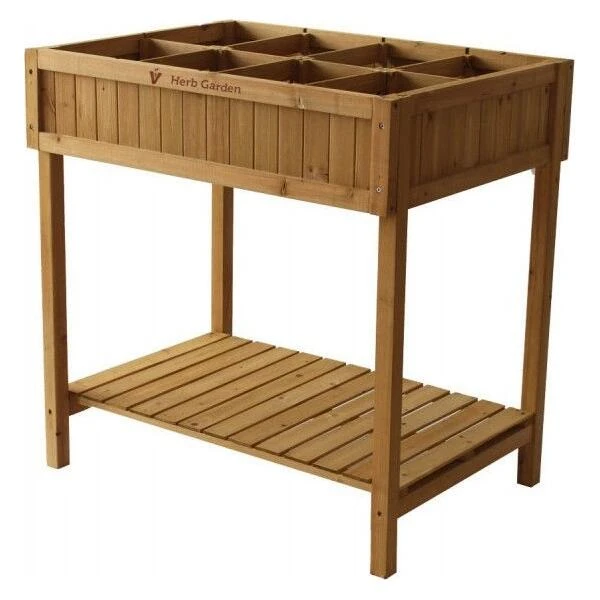 Vegtrug Kruidentafel 58 × 78 × 80 Cm - Naturel 1 Vegtrug Kruidentafel 58 × 78 × 80 Cm - Naturel