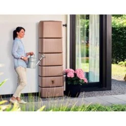 Regenton Muurmodel Slim 650 Liter + Kraan - Taupe -Tuinadvies Verkoop regenton muurmodel slim 650l taupe kr 1603726255 600