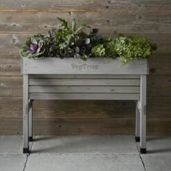 Vegtrug Verhoogde Kweektafel Grijs - 100 × 80 × 80 Cm -Tuinadvies Verkoop vegtrug grijs 1 m 1517220431 1 600